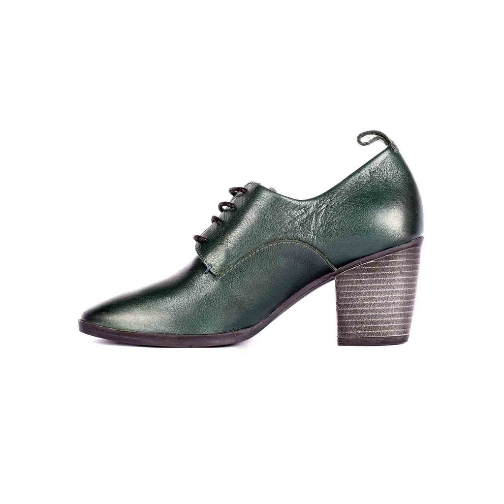 Green Plain Leather Ankle Bootie (PAK-SER-19-10-13697|MIS/1)