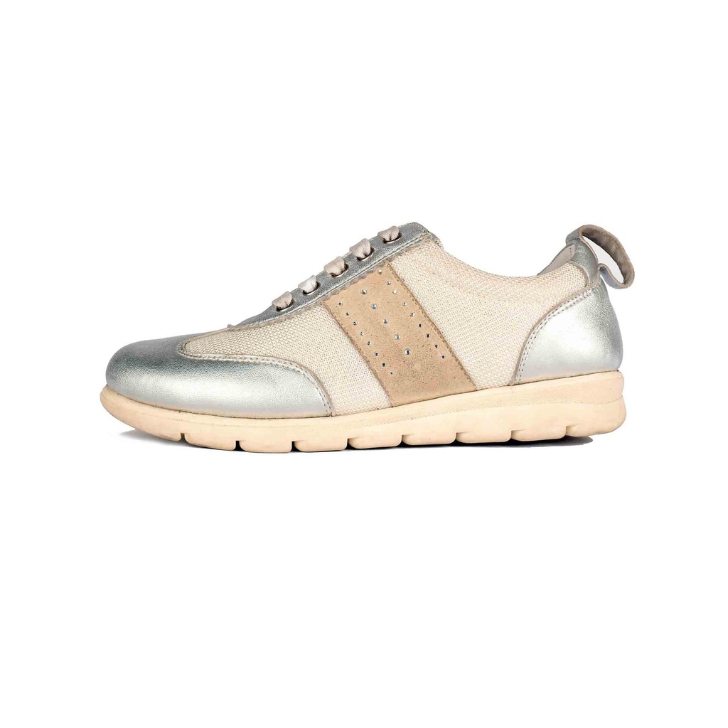 Silver Plain Leather Sneaker (PAK-SER-19-04-12720|MIS/1)