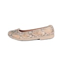 Brown Fancy Leather Ballet Flat (PAK-SER-19-09-13484|MIS/1)