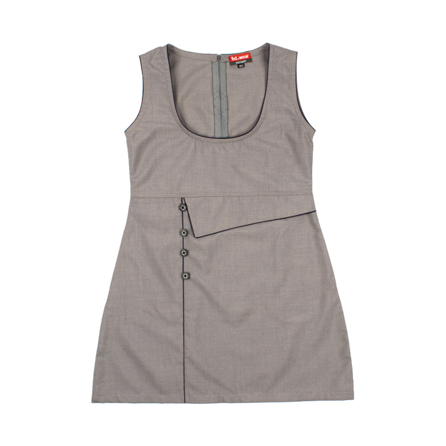 Pleatless Waist Flap Pinafore (ISM-1|MIS/20)