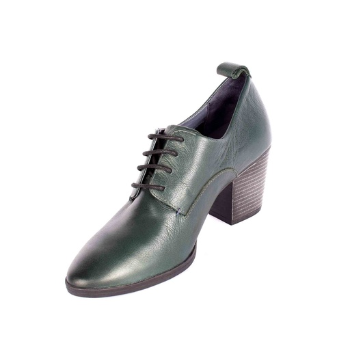 [UNI-2342] Green Plain Leather Ankle Bootie (PAK-SER-19-10-13697|MIS/1)